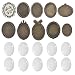 CHGCRAFT 10 Set 10 Style Embroidery Pendant Tray Set Embroidery Brooch Making Kits Round Bezel Pendant Trays Blank Frame for DIY Jewelry Making Crafts Projects Antique Bronze - Image 2
