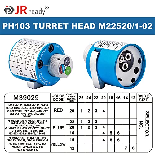 JRready PH103 M22520103 رأس دوار لتحديد الموضع لأداة كرمب NEWASF1 NEWAS1 ACTM201 مناسبة لأدوات MILDTL28748 سلسلة 16 20 جهات اتصال صلبة - Image 3