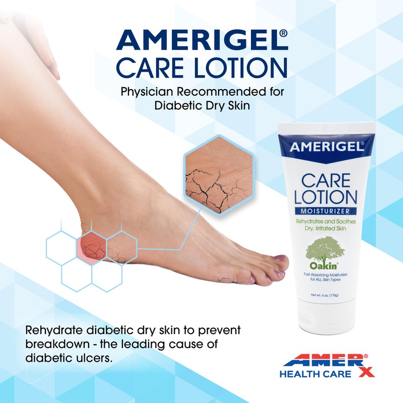 AMERIGEL Care Lotion â€“ Hypoallergenic Moisturizer - Diabetic Skin Care - Rehydrates and Soothes Dry, Irritated Skin - 16 oz. - Image 3
