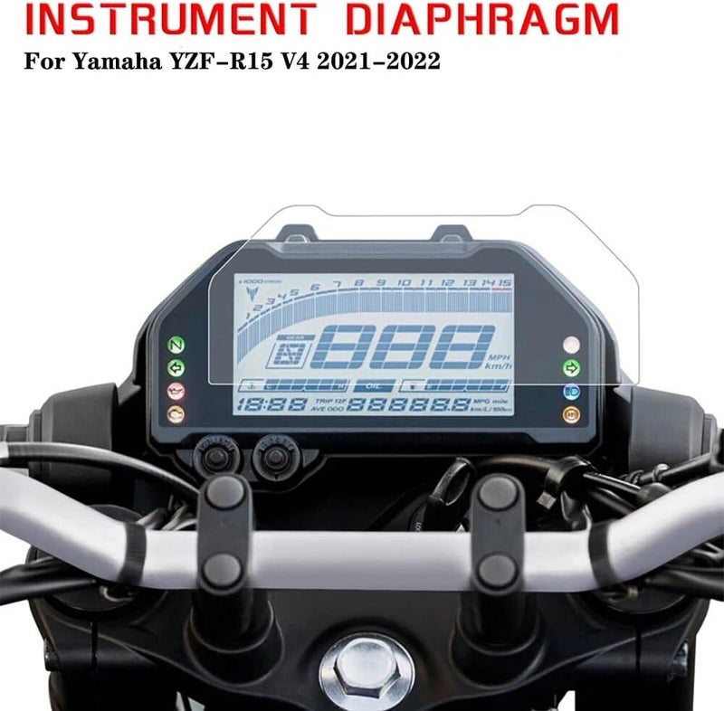 QASULER Motorcycle Dashboard Screen Protector for YZF-R15 V4 - Image 2