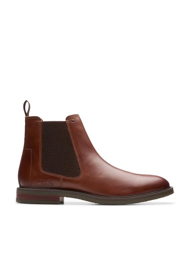 Clarks Collection Men's Jaxen Easy Chelsea Boot, Tan Leather, 7 Wide US - Image 1