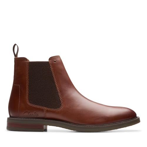 Clarks Collection Men's Jaxen Easy Chelsea Boot, Tan Leather, 7 Wide US - Image 2