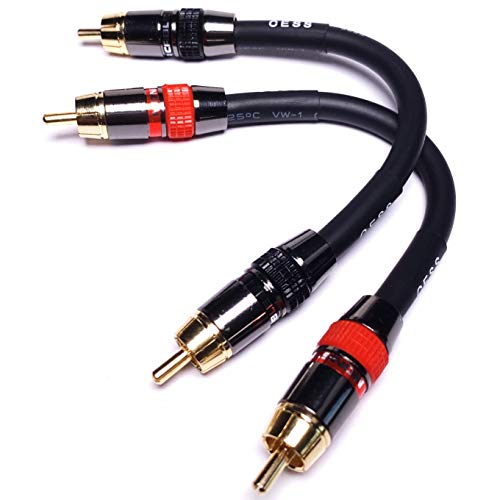 CNCESS CESS-163-4i Low Noise 12 Gauge Premium RCA Audio Line Patch Cable (4 Inches) - Image 5
