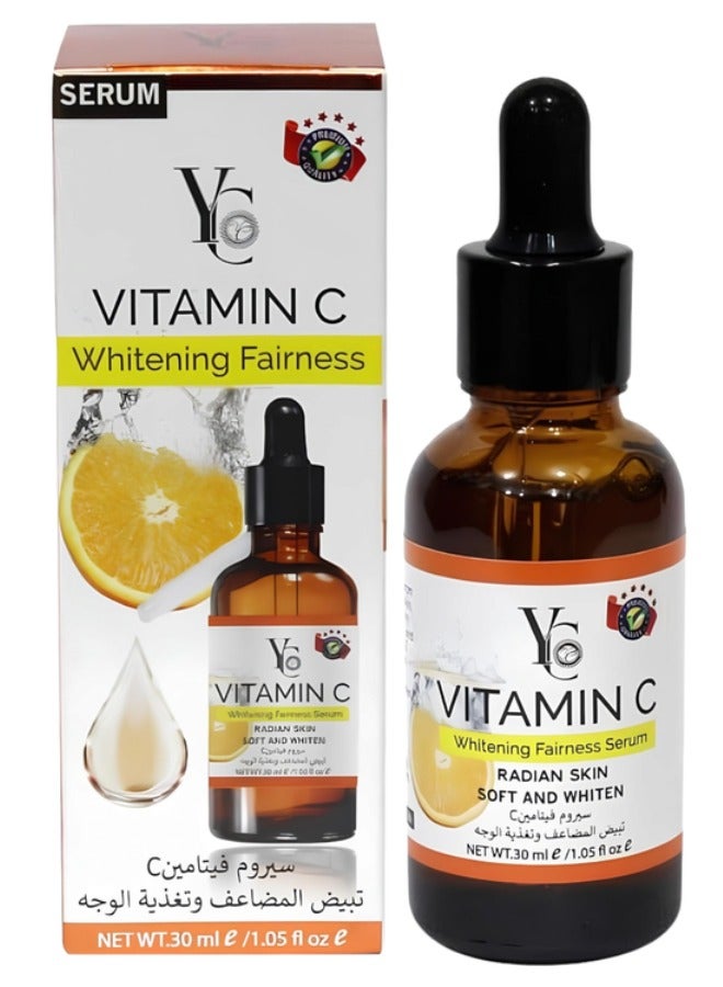 واي سي قطعتين من سيروم فيتامين سي تبيض المضاعف وتغذية الوجه 30x2 جرام - Image 2