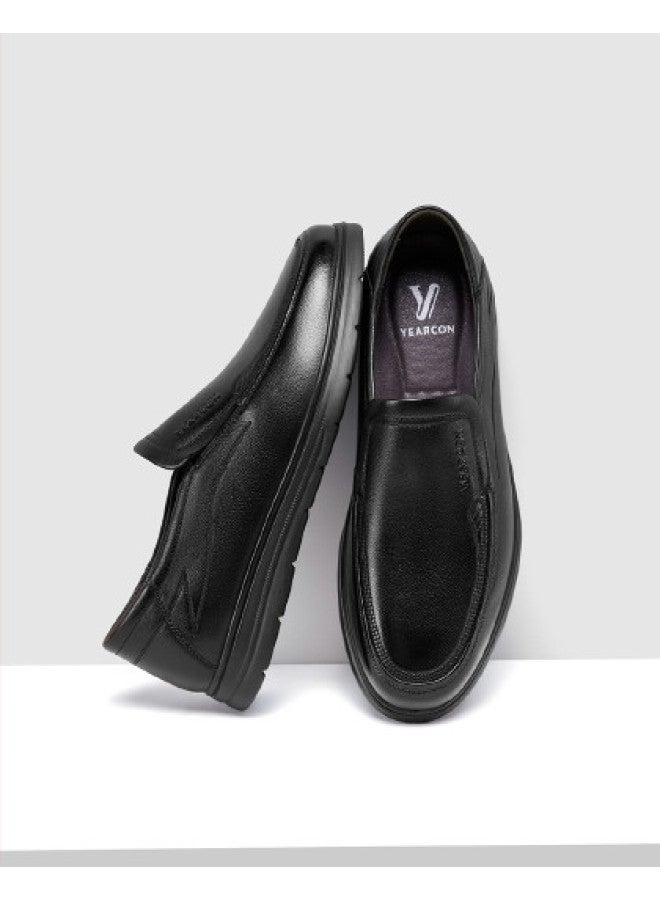 YEARCON Genuine Leather】men's Slip-on Loafers For Autumn 2025, Lightweight Driving Shoes, Comfortable Commuter Leather Shoes - Image 1