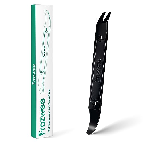 Prozwee 4140 Steel Durable Pay Bar,Multi-Function Trim Removal Tool for Compact Panel,Auto Trim Interior,Sheet Metal,Fasteners,Also for Bumper Retainer Clips-1PCS Black - Image 1