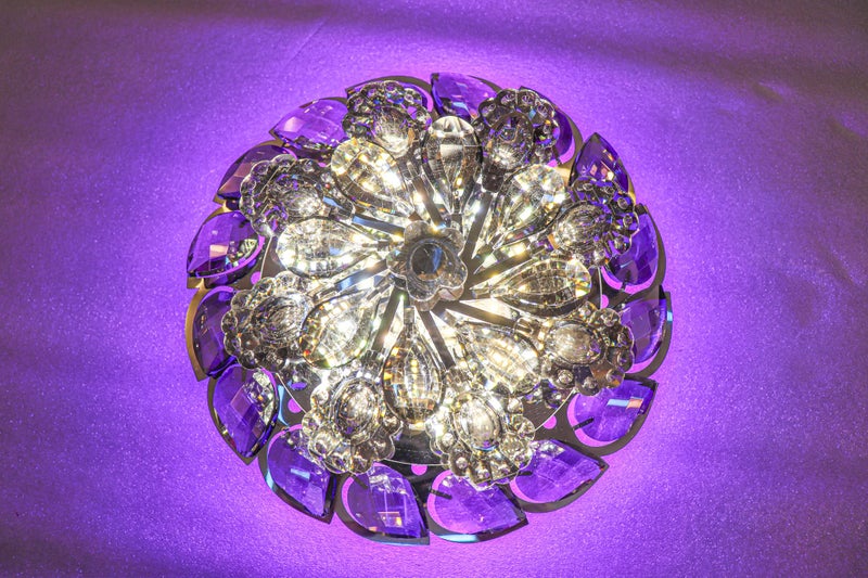 swanart Opulent Rotating Multi-Color Crystal Flower Ceiling Light – Luxurious Decorative Fixture for Elegant Home and Event Lighting - Image 5