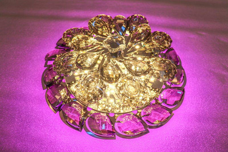 swanart Opulent Rotating Multi-Color Crystal Flower Ceiling Light – Luxurious Decorative Fixture for Elegant Home and Event Lighting - Image 3