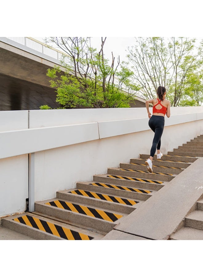 كيلا شريط لاصق مانع للانزلاق للسلالم، مقاس 4 بوصات × 60 قدمًا، مقاوم للماء، للاستخدام الخارجي، أسود/أصفر، شريط أمان مانع للانزلاق للسلالم والمنحدرات الخشبية، شرائط لاصقة مانعة للانزلاق - Image 5