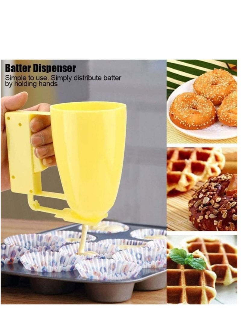 Loqumat Al Kadey Making Device | Handheld Batter Dispenser Cake Cream Meatball Maker Pancake Batter Mixer Kitchen Cooking Tool