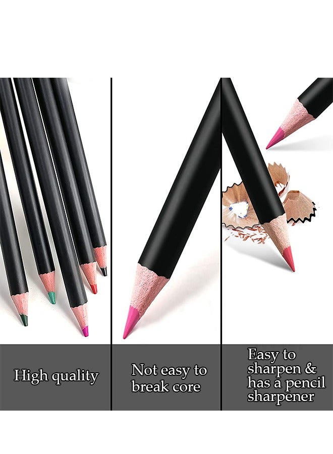 Art Supplies 72 Colors Colored Pencils Set for Adults Coloring Books with Sketchbook, Professional Vibrant Artists Coloring Pencils for Drawing Sketching Blending Shading, Soft Core Oil Based - Image 5
