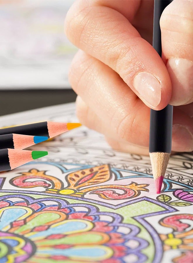Art Supplies 72 Colors Colored Pencils Set for Adults Coloring Books with Sketchbook, Professional Vibrant Artists Coloring Pencils for Drawing Sketching Blending Shading, Soft Core Oil Based - Image 3