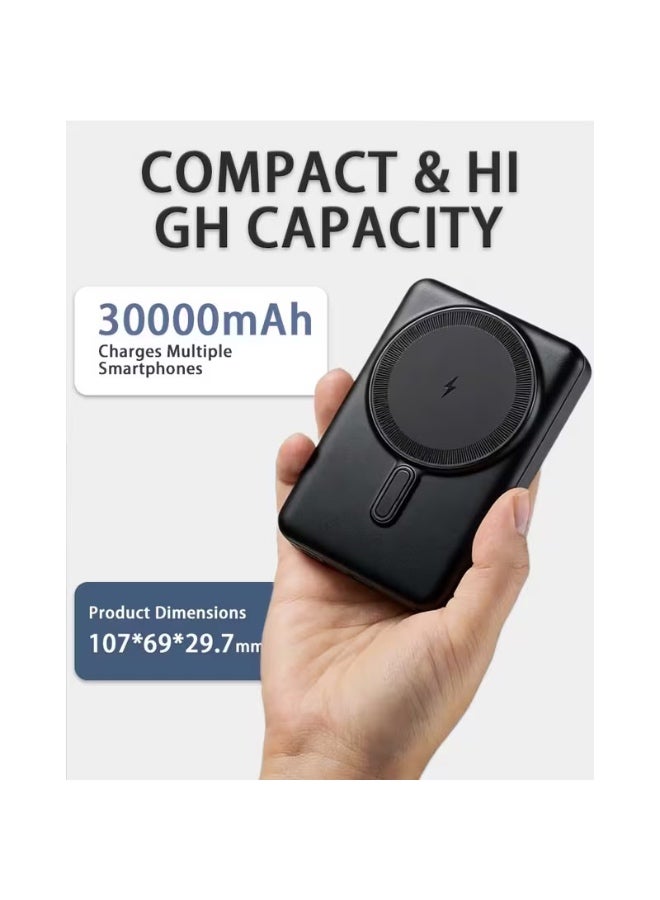 Genrics 30000mAh Desktop Magnetic Power Bank Featuring an Integrated Cable, Rapid Wireless Charging, - Image 2