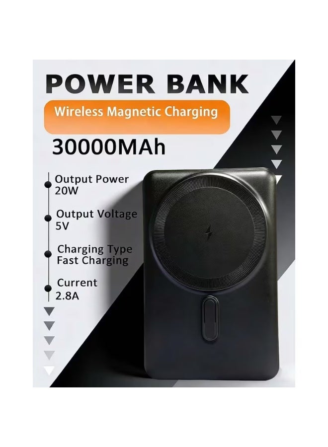 Genrics 30000mAh Desktop Magnetic Power Bank Featuring an Integrated Cable, Rapid Wireless Charging, - Image 5