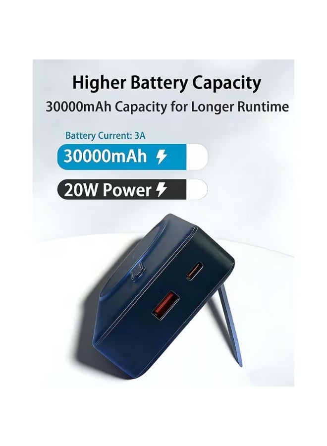 Genrics 30000mAh Desktop Magnetic Power Bank Featuring an Integrated Cable, Rapid Wireless Charging, - Image 3