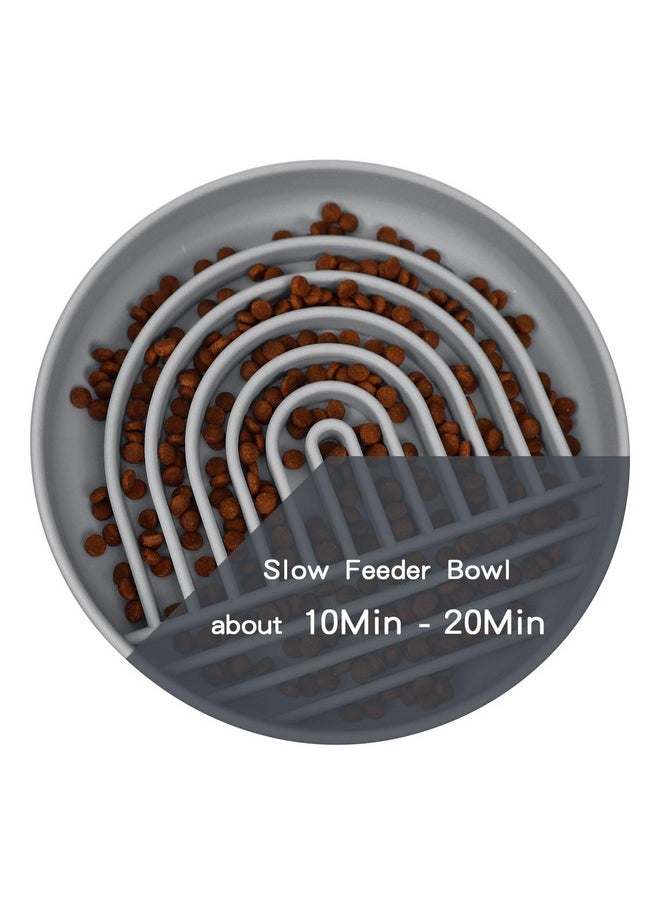 Richie RICHIE Slow Feeder Dog Bowls with Suction Cups, Silicone Puzzle Bowl for Slow Eating, Pets Slow Feeder Non-Slip Design Dishwasher Microwave Safe for Small Medium Dogs, Grey  - Image 4