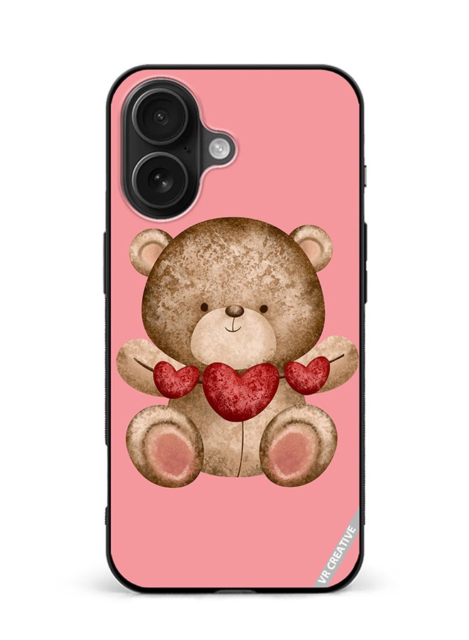 VR CREATIVE Protective Case Cover For Apple iPhone 16 Bear Love Design Multicolour