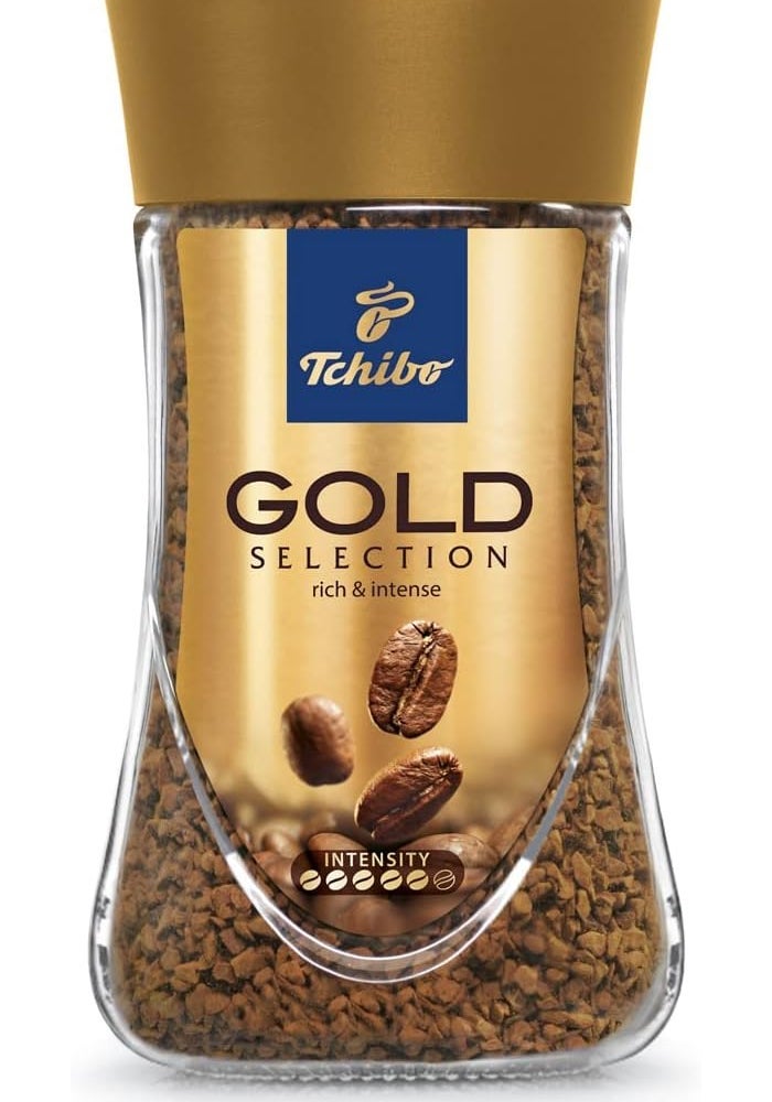 Tchibo Gold Selection Instant Coffee 200g - Rich & Intense Freeze Dried Coffee - Image 1