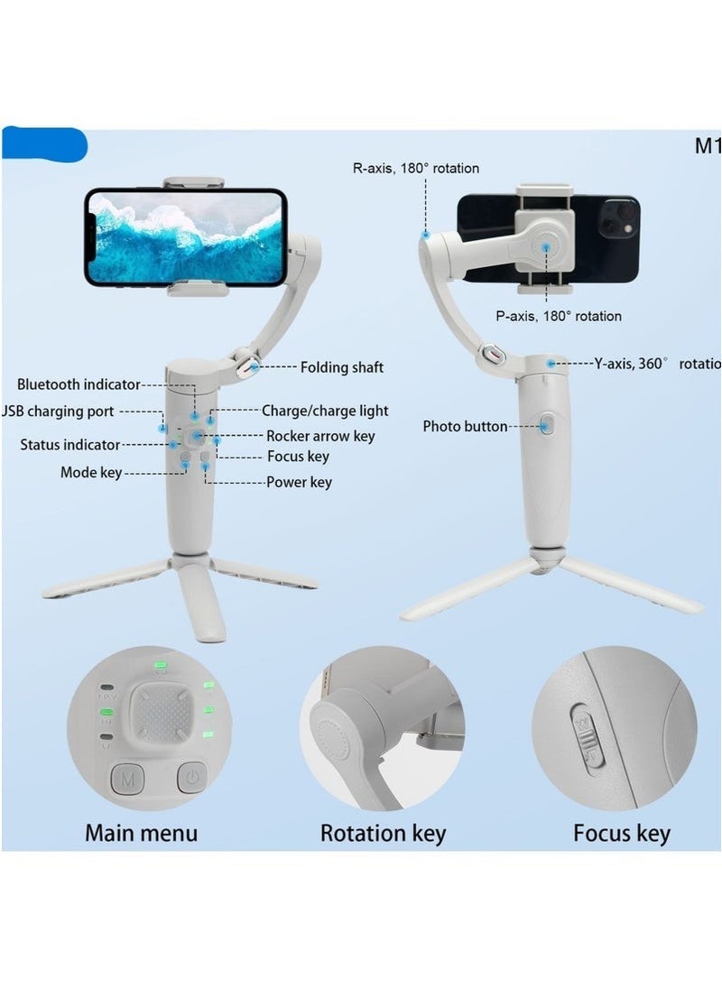 Coopic M1 3-Axis Foldable & Pocket Size Smartphone Gimbal Stabilizer with Anti-Shake Technology | Face Tracking & Bluetooth Remote Control | Compact Vlogging Stabilizer for iPhone & Android | Ideal for YouTube, TikTok, Reels & Travel Video Recording - Image 4