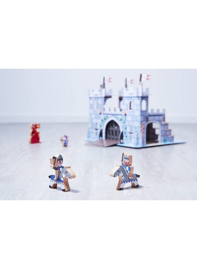 Janod Story Box - Fortified Castle Play Set - 9 Pieces - Ages 3+ - J08582 - Image 2
