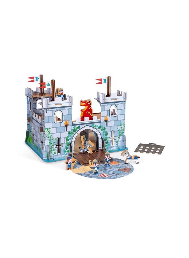 Janod Story Box - Fortified Castle Play Set - 9 Pieces - Ages 3+ - J08582 - Image 1