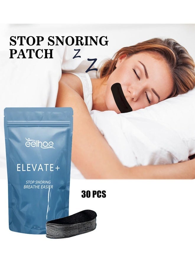 EELHOE 30 Pcs Stop Snoring Breathe Easier Patch, Super Anti Snoring Solution for Men and Women, Clear the Way to Breathe Better Air, Reduce Snoring, Relieve Nasal Congestion Caused By Colds and Allergies - Image 1