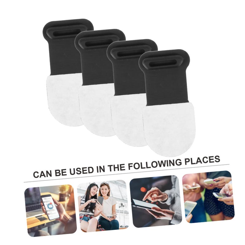 أغطية منفذ الشحن ذاتية اللاصق 4 قطع، واقيات مايكرو USB، سدادات لأجهزة الهاتف المحمول - Image 5