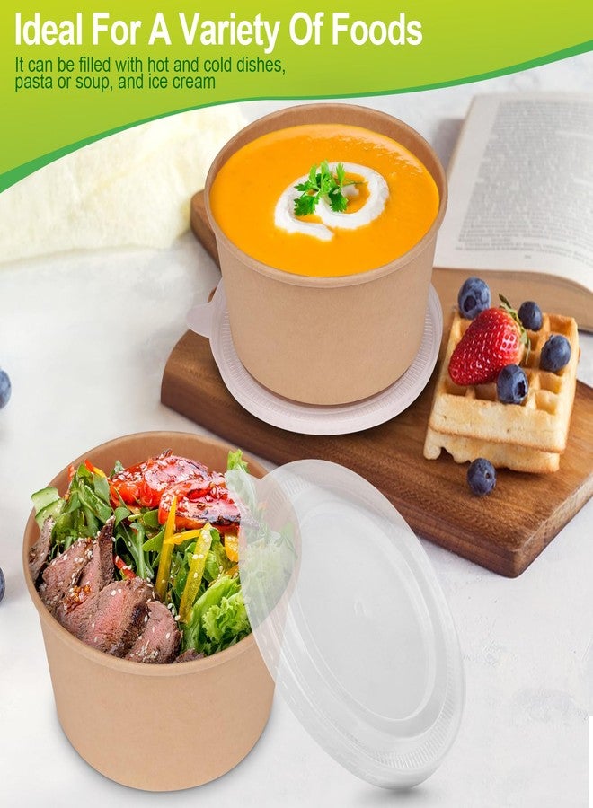 greensight 42oz Disposable Soup bowls, 50 Pack Paper Bowls With Lids, Large Salads Bowls, Heavy Duty Serving Bowls For Hot/Cold Food - Image 3