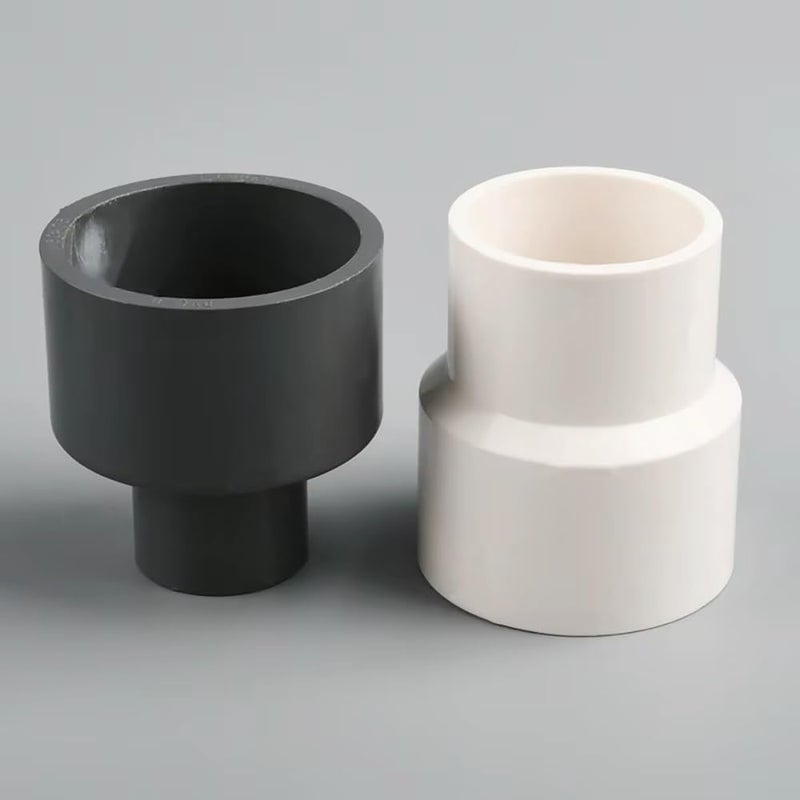 Durable PVC Straight Reducing Connector 63x40mm Gray For Irrigation Aquariums Gardens - Image 3