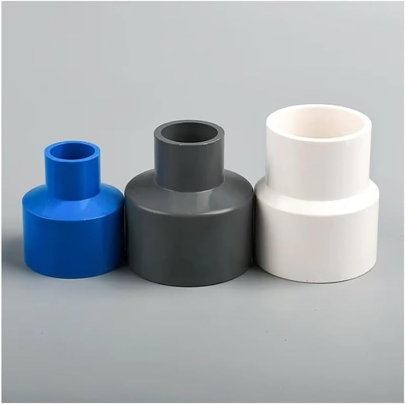Durable PVC Straight Reducing Connector 63x40mm Gray For Irrigation Aquariums Gardens - Image 1