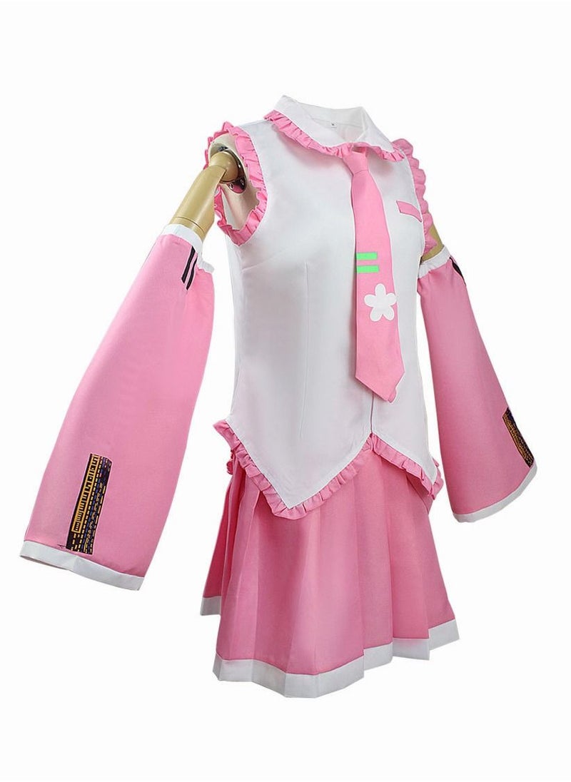 Generic 6 Piece Set Hatsune Miku Dress Anime Cosplay snow Costume JK Sailor Dress Uniform Full Set For Womens  - Image 3