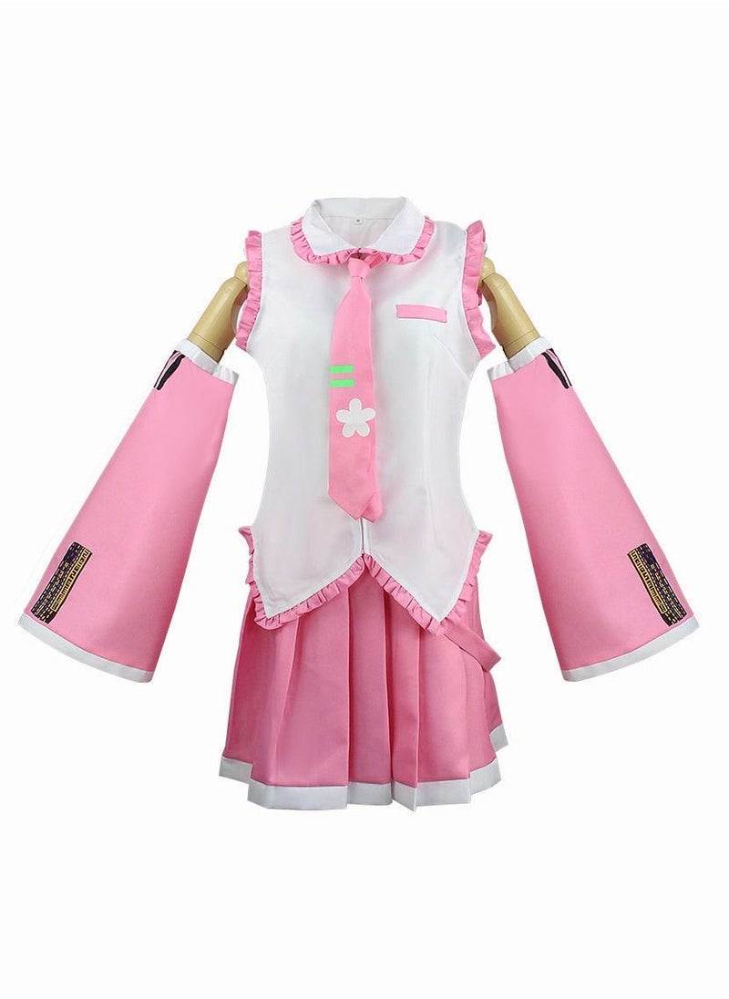 Generic 6 Piece Set Hatsune Miku Dress Anime Cosplay snow Costume JK Sailor Dress Uniform Full Set For Womens  - Image 2