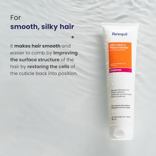 RE' EQUIL Anti Frizz & Smoothening With Babassu Oil | Tames Frizz & Hydrates Dry Hair | Protein & Silicone Free | All Hair Types | 150 Ml,1 Count - Image 3