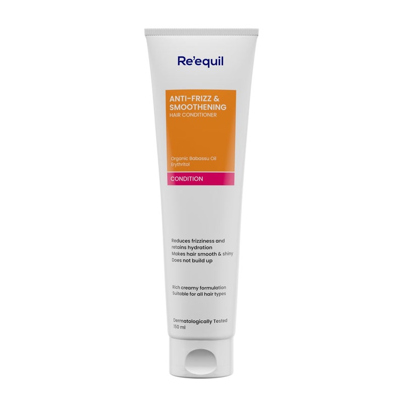 RE' EQUIL Anti Frizz & Smoothening With Babassu Oil | Tames Frizz & Hydrates Dry Hair | Protein & Silicone Free | All Hair Types | 150 Ml,1 Count - Image 5