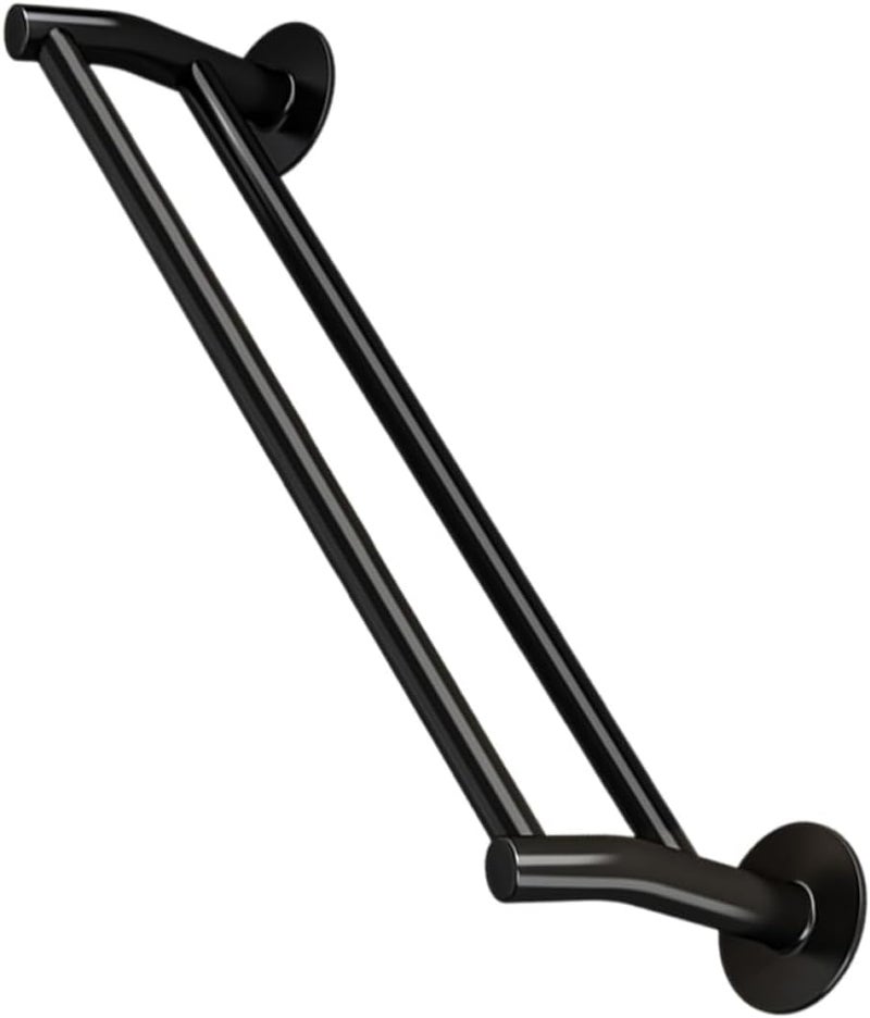 Yardwe Aluminum Alloy Dual-Pole Nail-Free Towel Rack 40cm, Bathroom and Kitchen Cabinet Rack, Household Punch-Free Storage Holder for Towels and Rags - Image 1