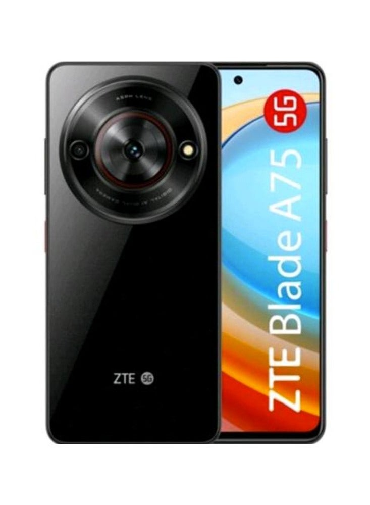 زد تي اي هاتف Blade A75 5G ثنائي الشريحة باللون الأسود الماسي 4+4 جيجابايت 128 جيجابايت - إصدار الشرق الأوسط - Image 1
