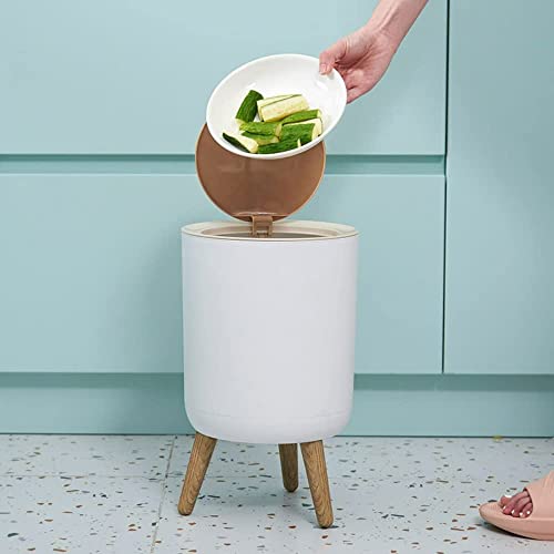 FURN ASPIRE Plastic Nordic Style Trash Can, Push Top Trash Can With Lid, Modern Dustbin For Home Or Office, Press-Top - Image 5