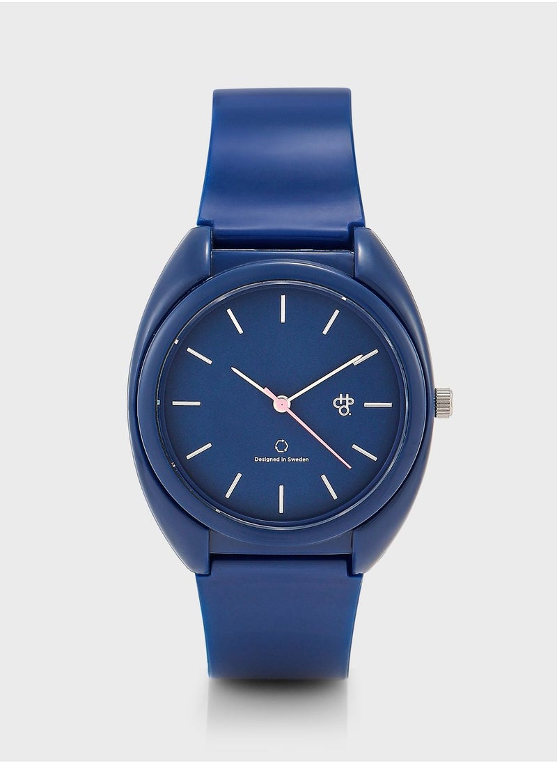 CHPO Nima Navy Pink-Sustainable Watches - Made Of 100% Recycled Materials.  - Image 1
