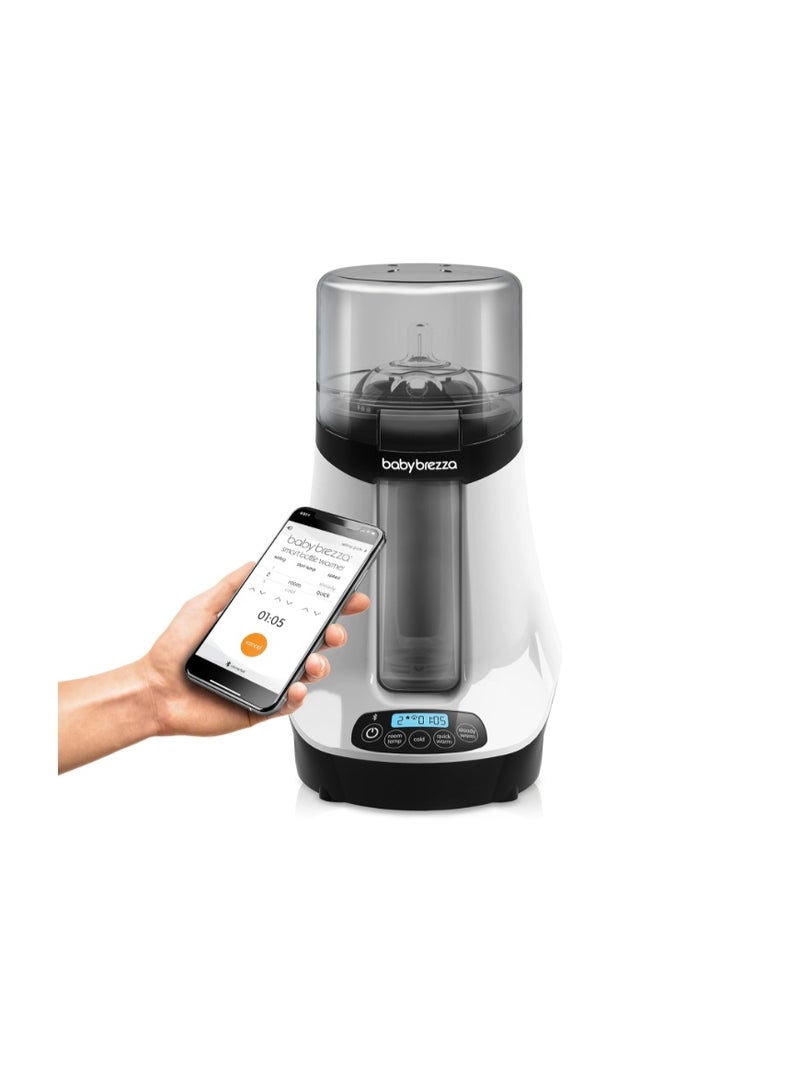 Baby Brezza Smart Baby Bottle Warmer, Breastmilk Warmer + Defroster - Only Brand with Different Temperatures for Breastmilk + Formula - Universal Fit for All Bottles + Milk Bags - Bluetooth Control - Image 1