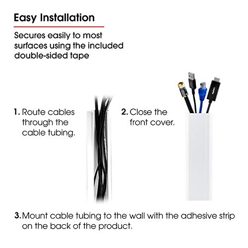 Power Gear, Hides, Paintable to Match Channel, Management Kit, Easy Install, 4 Count, 33636 Cable, Wall Cord Cover | White - Image 5