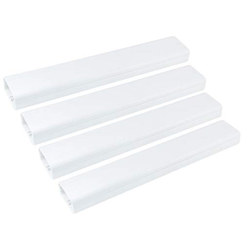 Power Gear, Hides, Paintable to Match Channel, Management Kit, Easy Install, 4 Count, 33636 Cable, Wall Cord Cover | White - Image 1