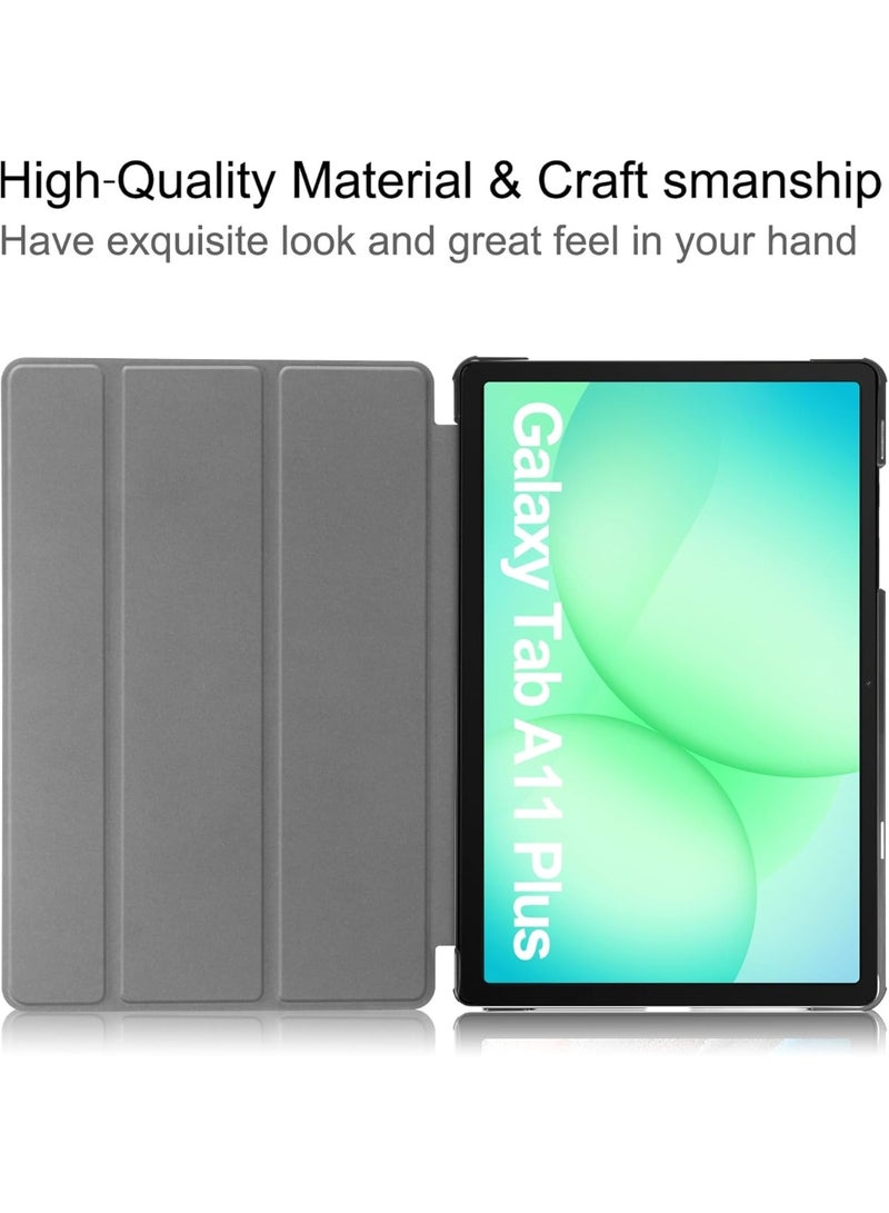 CHEROSIN حافظة تابلت لجهاز سامسونج جالاكسي تاب A11 بلس/ سامسونج جالاكسي تاب A9 بلس 11 إنش خفيفة الوزن ثلاثية الطي حافظة ذكية مضادة للصدمات والسقوط مع خاصية الاستيقاظ/النوم التلقائي - Image 3