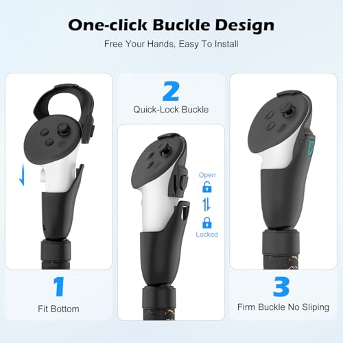 Rechale Upgraded Controller Extensions Gorilla Tag Long Arms for Meta Quest 3S/Quest 3 Beat Saber Handles Golf Club Attachment VR Sticks Controller Grips for Quest 3S/3 VR Gaming UG Accessories (Phantom) - Image 3