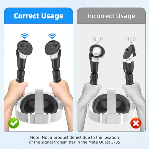 Rechale Upgraded Controller Extensions Gorilla Tag Long Arms for Meta Quest 3S/Quest 3 Beat Saber Handles Golf Club Attachment VR Sticks Controller Grips for Quest 3S/3 VR Gaming UG Accessories (Phantom) - Image 2