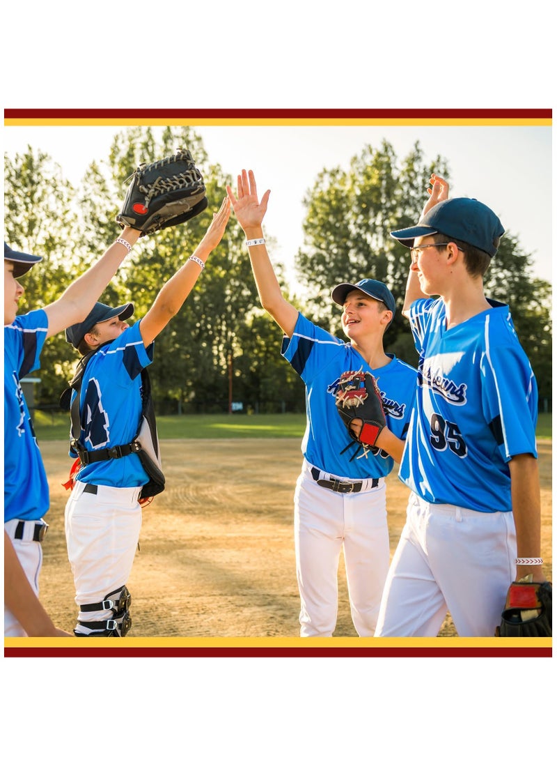 SYOSI Baseball Bracelets Leather Sports Bracelets Baseball Softball Athletes Bangle Cuff Wristband for Baseball Softball Players Sports Team Gifts(10 Pieces)  - Image 5