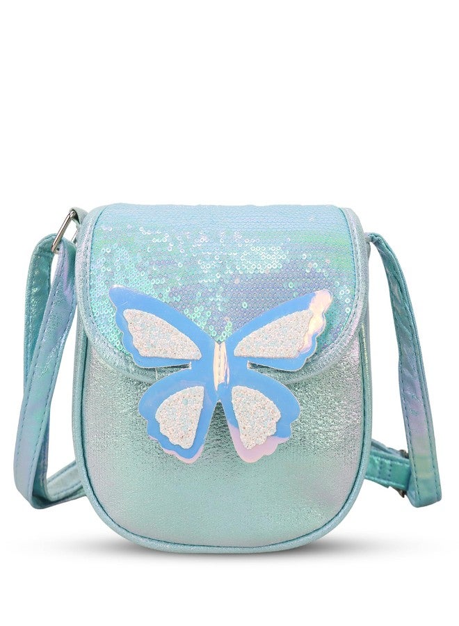 ADSON Holographic Laser Butterfly Crossbody Bag Sequins Purse Cute Shoulder Bag Coin Purse Handbag Cute Tote Girl Messenger Girl Child Tote Wallet Flash kids Crossbody Bag(Multi Colour Butterfly) - Image 1