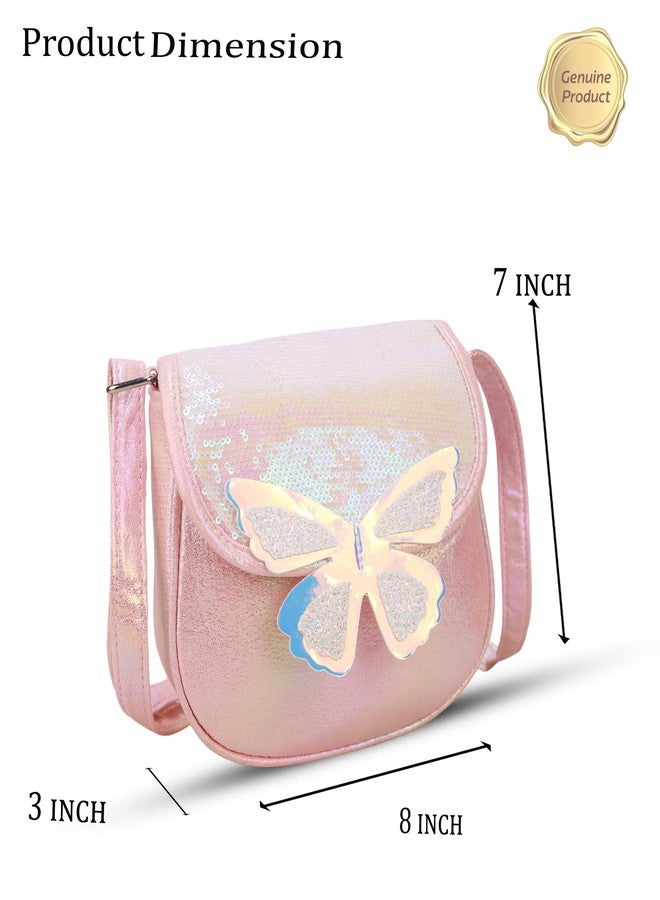 ADSON Holographic Laser Butterfly Crossbody Bag Sequins Purse Cute Shoulder Bag Coin Purse Handbag Cute Tote Girl Messenger Girl Child Tote Wallet Flash kids Crossbody Bag(Multi Colour Butterfly) - Image 5