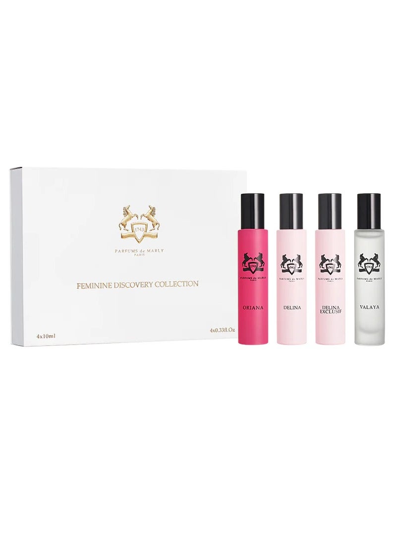 PARFUM DE MARLY PARFUMS DE MARLY FEMININE DISCOVERY COLLECTION 4*10ML (ORIANA, DELINA, DELINA EXCLUSIF, VALAYA)  - Image 1