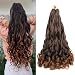 Aeagoo French Curl Braiding Hair 20 Inch Curly Braiding Hair Pre Stretched 8 Packs French Curl Crochet Braids for Box Braids with Curly Ends for Black Women (T30) - Image 2