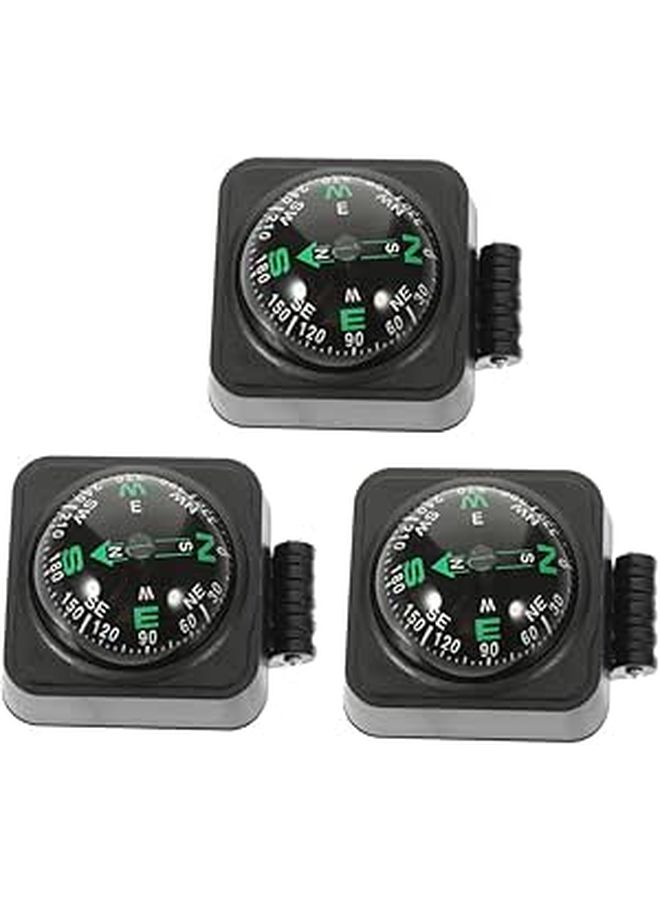 3pcs Adjustable Car Compass Ball Black Vehicle Navigation Outdoor Marine Motorcycle - Image 1